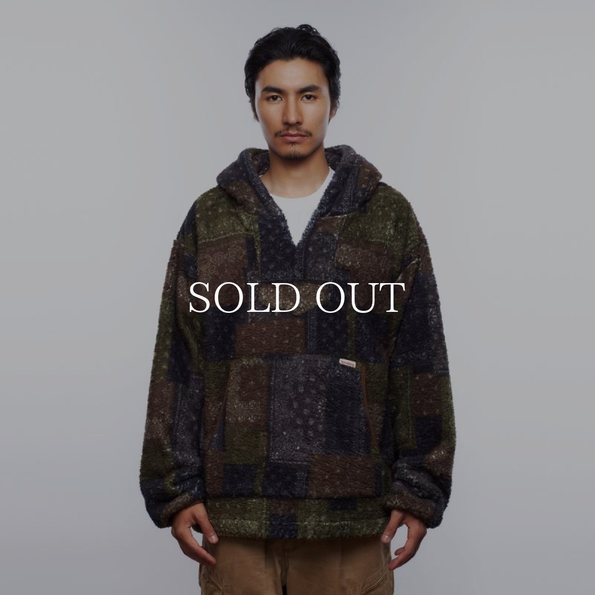 画像6: Liberaiders  BANDANA PILE FLEECE HOODIE (BROWN) (6)