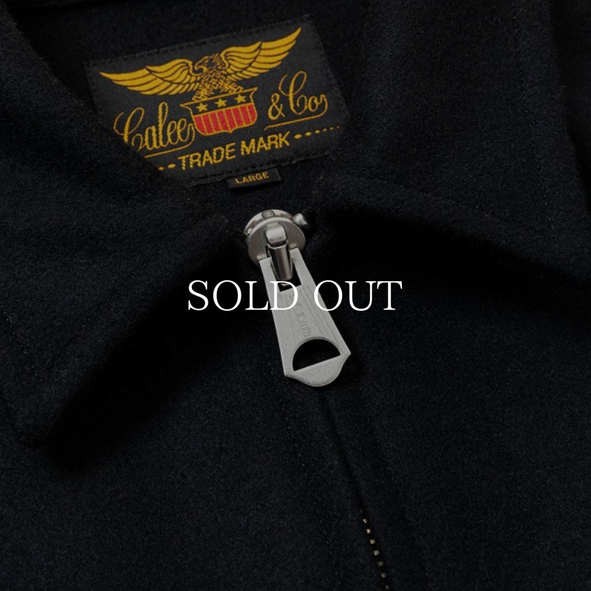 画像4: CALEE  MELTON WOOL SPORTS TYPE JACKET <PLANE> (BLACK) (4)