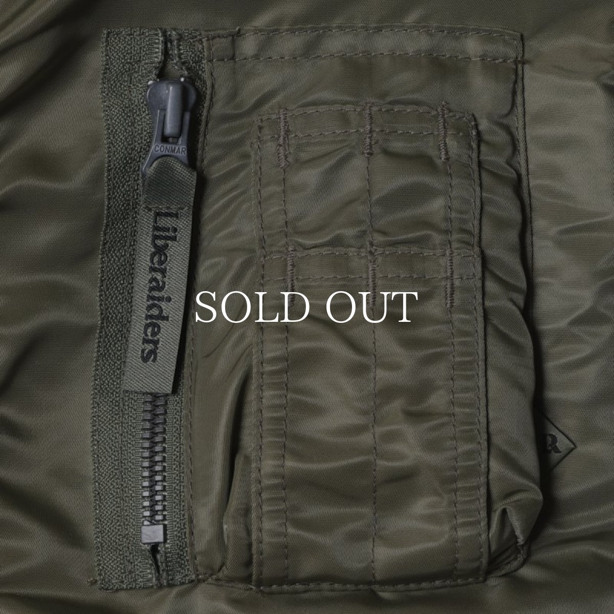 画像7: Liberaiders  COLLARLESS FLIGHT JACKET (OLIVE) (7)
