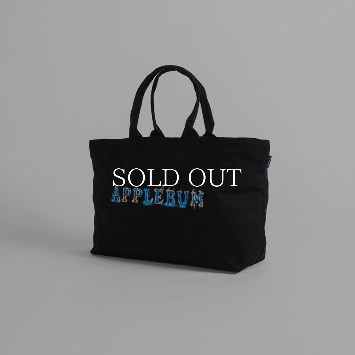 画像2: APPLEBUM  "Blue Flame Logo" Canvas Zip Totebag (Black) (2)
