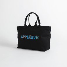 画像2: APPLEBUM  "Blue Flame Logo" Canvas Zip Totebag (Black) (2)