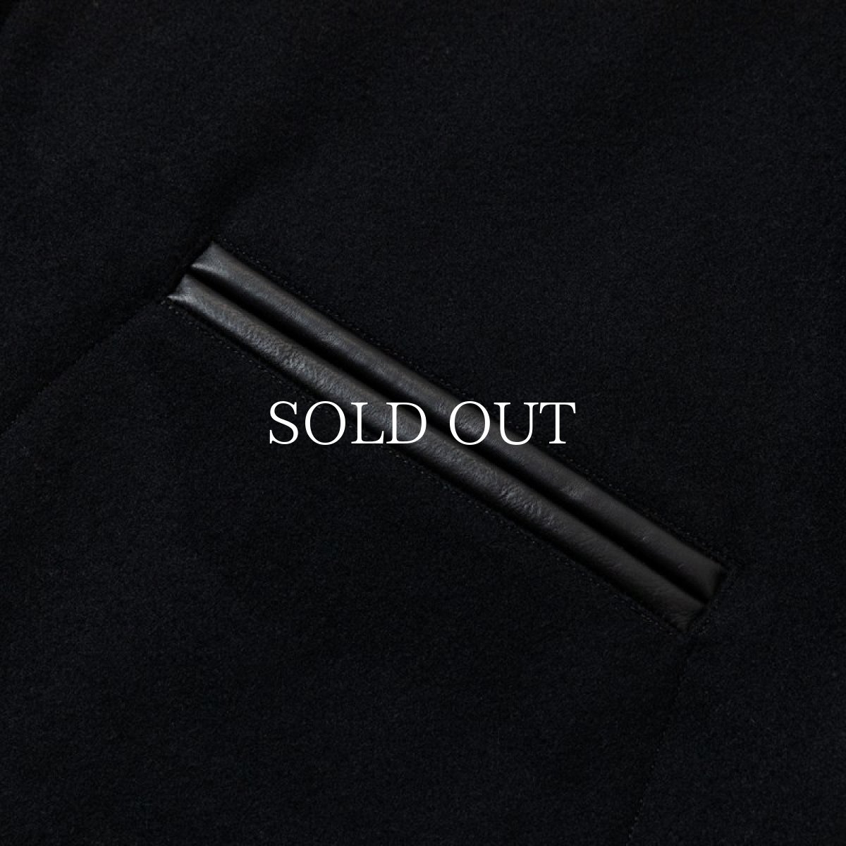 画像5: CALEE  MELTON WOOL SPORTS TYPE JACKET <PLANE> (BLACK) (5)