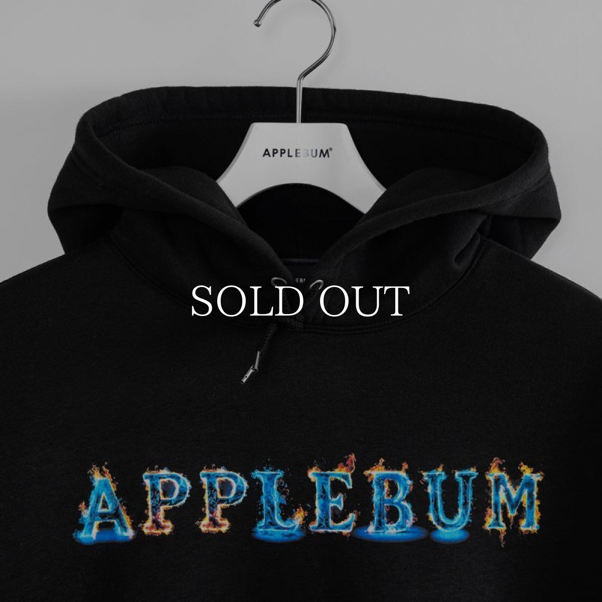 画像3: APPLEBUM  "Blue Flame Logo" Sweat Parka (Black) (3)