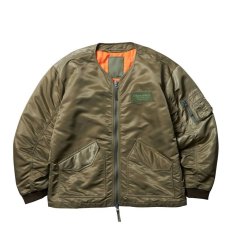 画像1: Liberaiders  COLLARLESS FLIGHT JACKET (OLIVE) (1)