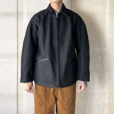 画像6: CALEE  MELTON WOOL SPORTS TYPE JACKET ＜PLANE＞ (BLACK) (6)