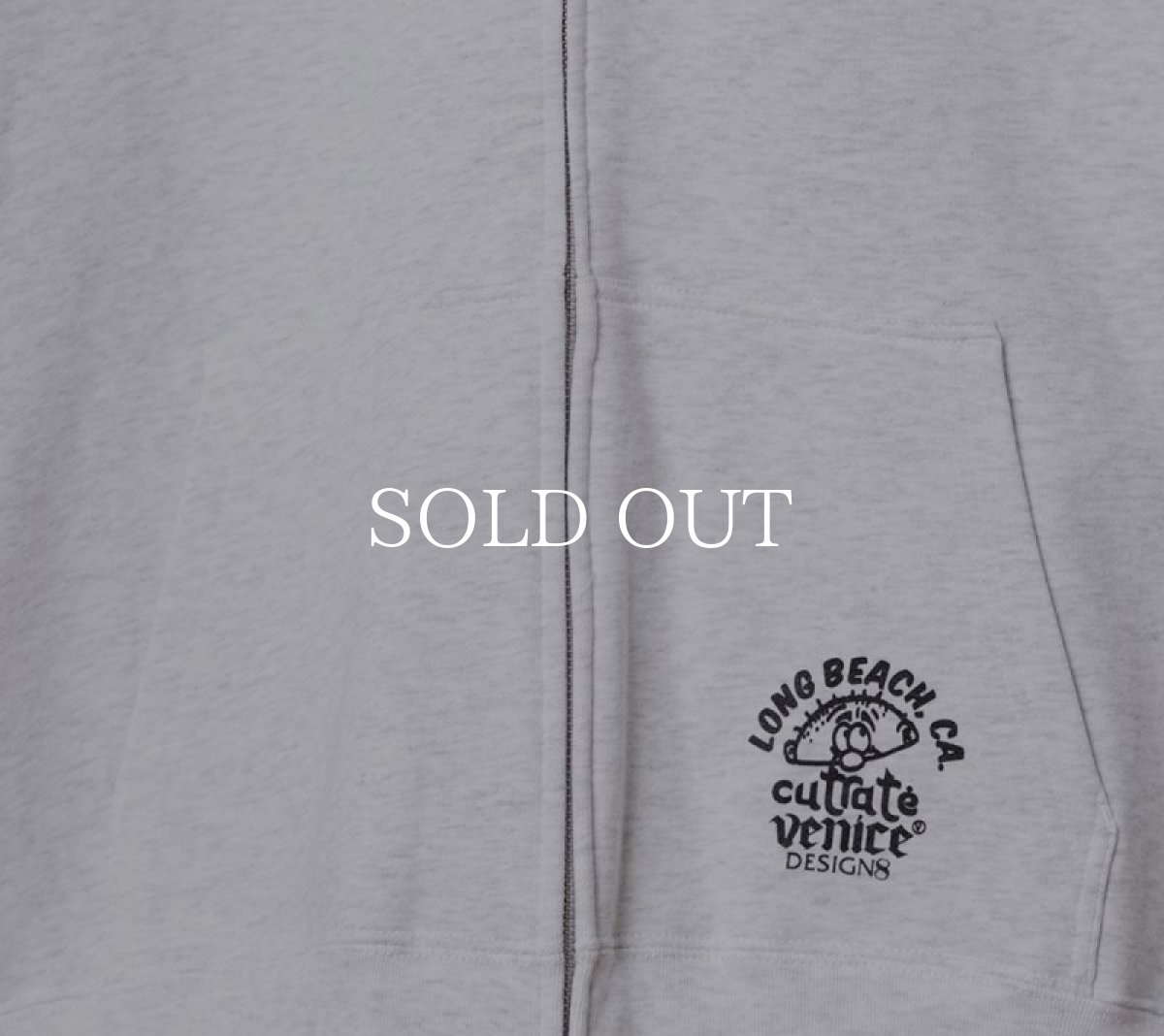 画像4: CUTRATE  ×VENICE8 COFFEE HOUSE CR CHERRY BOMB ZIP HOODIE (ASH GRAY) (4)