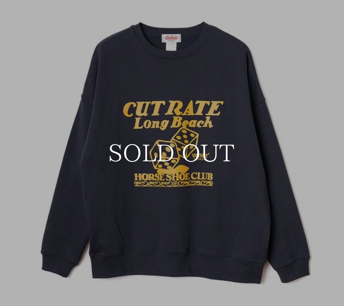 画像1: CUTRATE  ×VENICE8 COFFEE HOUSE DICE DROP CREW NECK SWEAT (NAVY) (1)