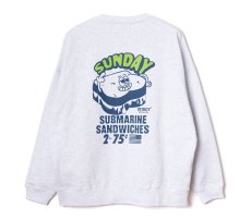 画像1: CUTRATE  ×VENICE8 COFFEE HOUSE SUBMARINE SAND DROP CREW NECK SWEAT (GRAY) (1)