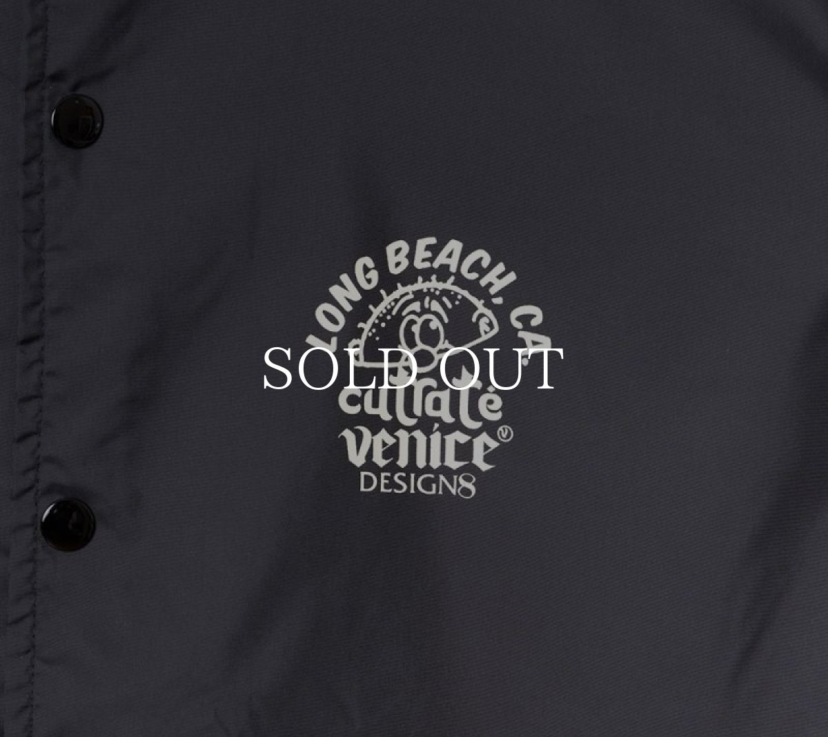 画像3: CUTRATE  ×VENICE8 COFFEE HOUSE G.O.D NYLON COACH JACKET (BLACK) (3)