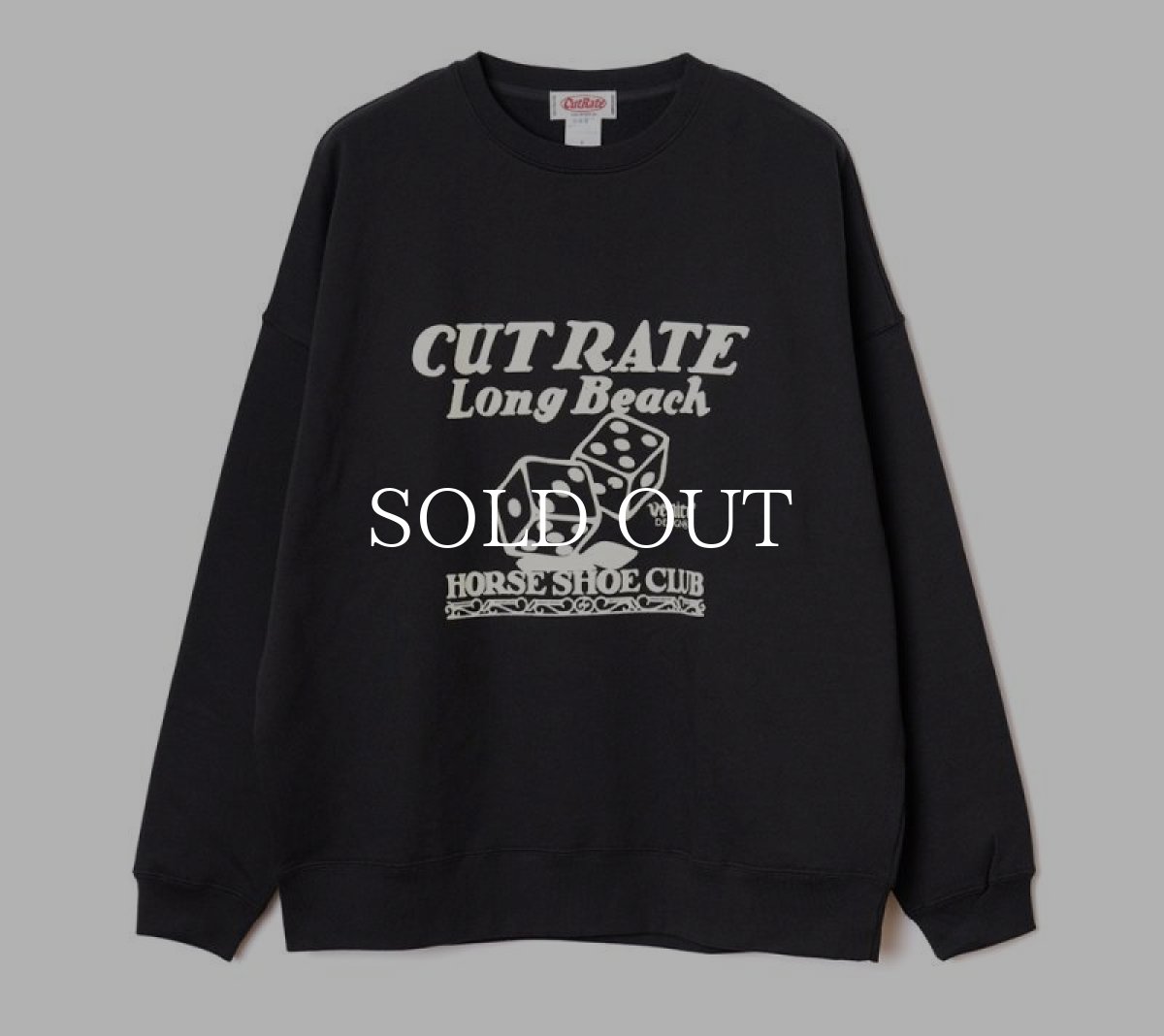 画像1: CUTRATE  ×VENICE8 COFFEE HOUSE DICE DROP CREW NECK SWEAT (BLACK) (1)