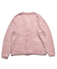 画像2: MINEDENIM  Shaggy Mohair Knit Cardigan (PNK) (2)