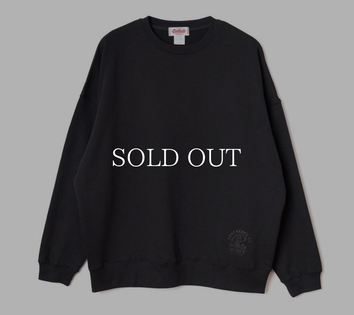 画像2: CUTRATE  ×VENICE8 COFFEE HOUSE G.O.D DROP SHOULDER CREW NECK SWEAT (BLACK) (2)