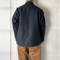 画像7: CALEE  MELTON WOOL SPORTS TYPE JACKET ＜PLANE＞ (BLACK) (7)