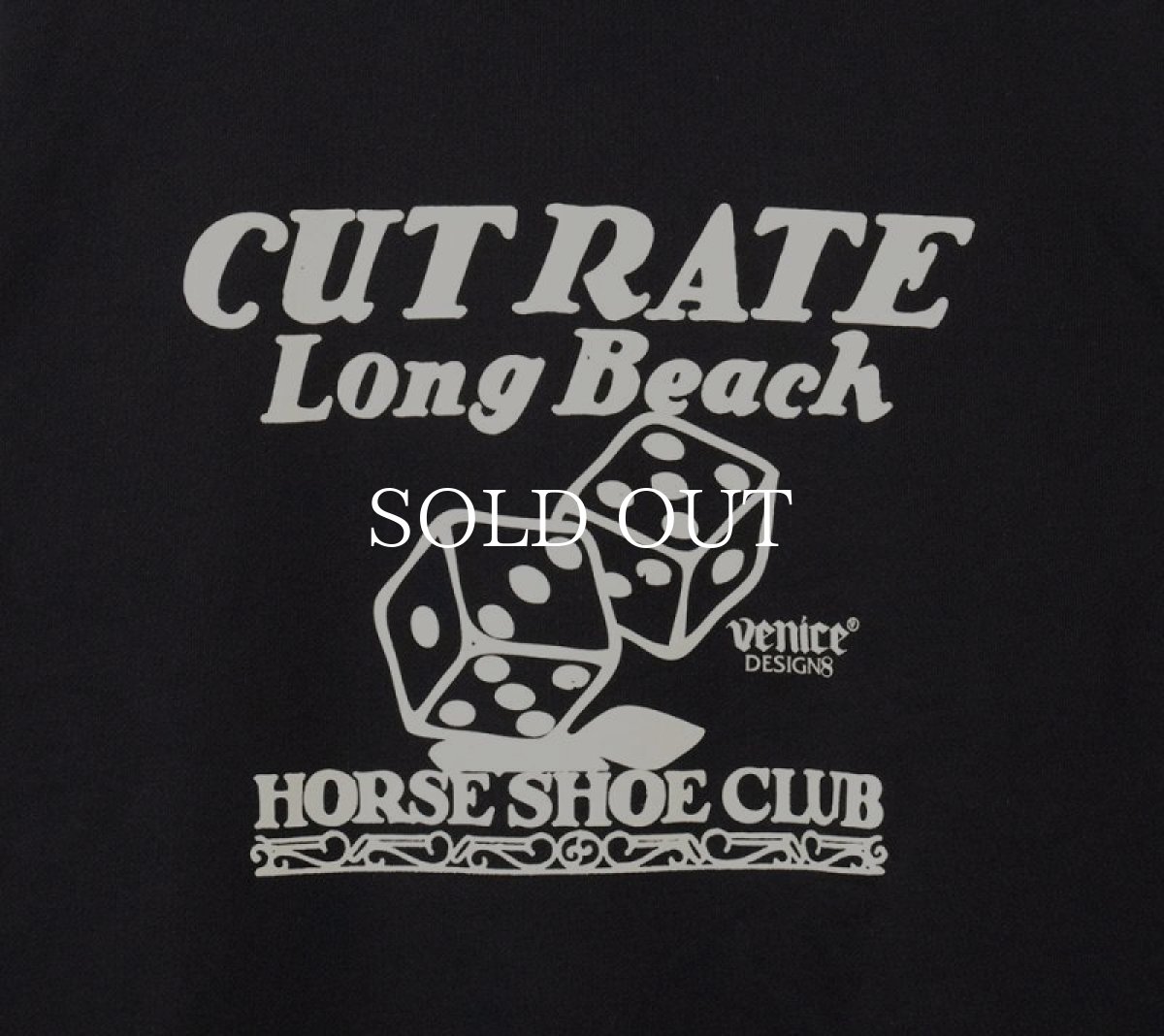 画像2: CUTRATE  ×VENICE8 COFFEE HOUSE DICE DROP CREW NECK SWEAT (BLACK) (2)