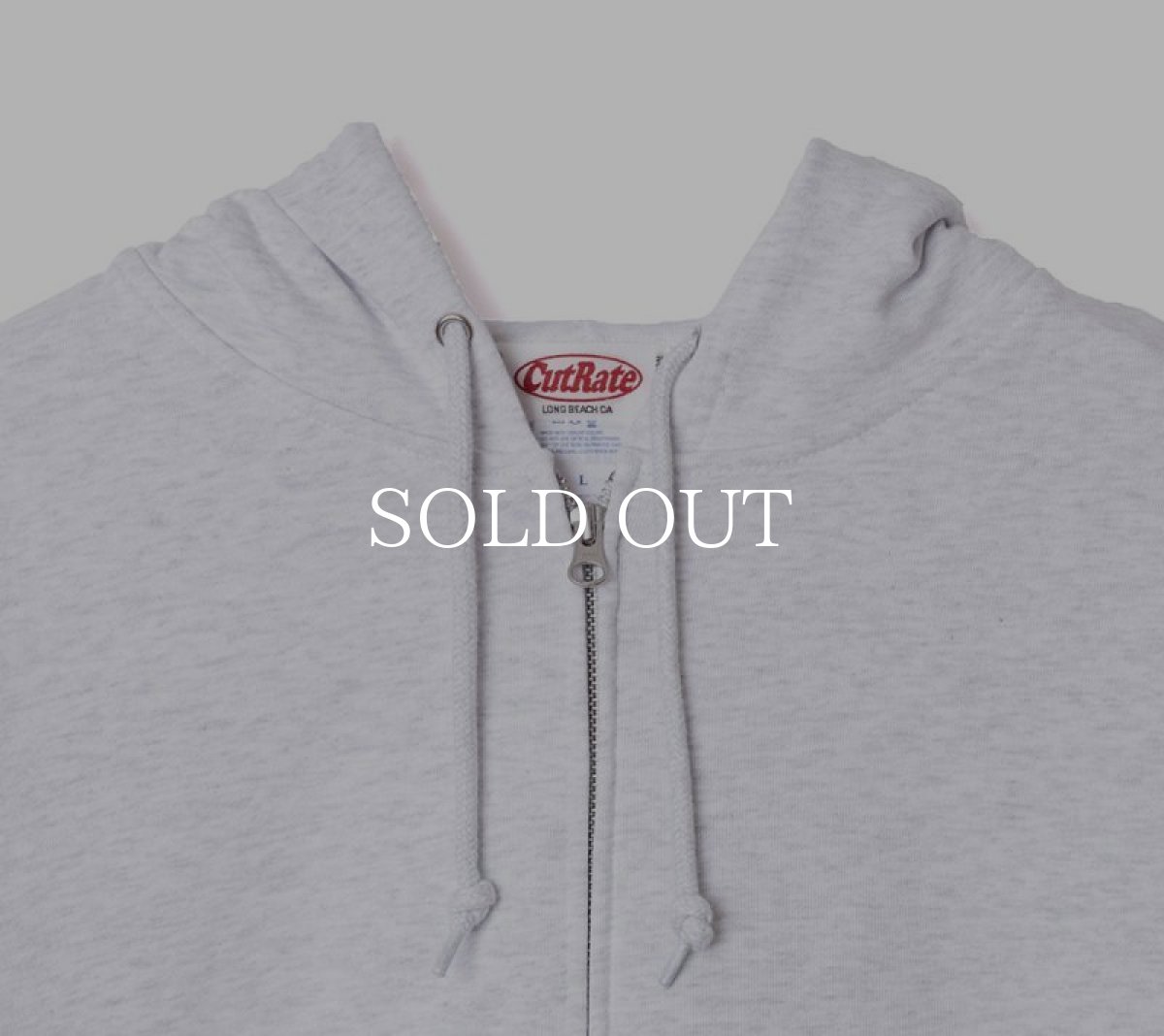 画像3: CUTRATE  ×VENICE8 COFFEE HOUSE CR CHERRY BOMB ZIP HOODIE (ASH GRAY) (3)