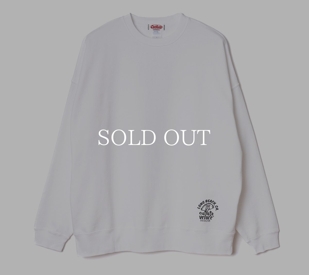 画像2: CUTRATE  ×VENICE8 COFFEE HOUSE P.Y.F DROP SHOULDER CREW NECK SWEAT (WHITE) (2)