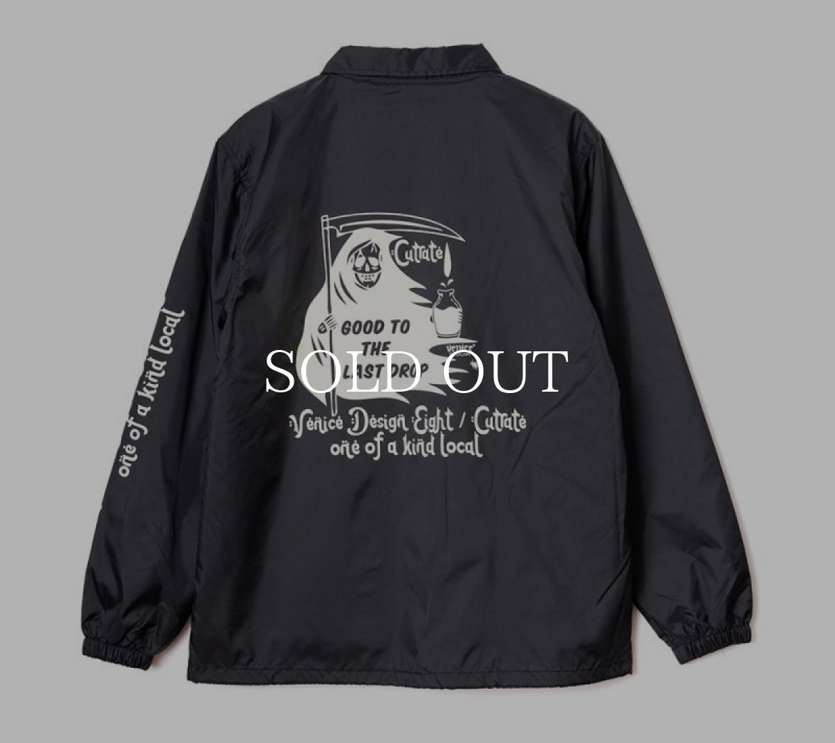 画像2: CUTRATE  ×VENICE8 COFFEE HOUSE G.O.D NYLON COACH JACKET (BLACK) (2)