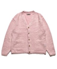 画像1: MINEDENIM  Shaggy Mohair Knit Cardigan (PNK) (1)