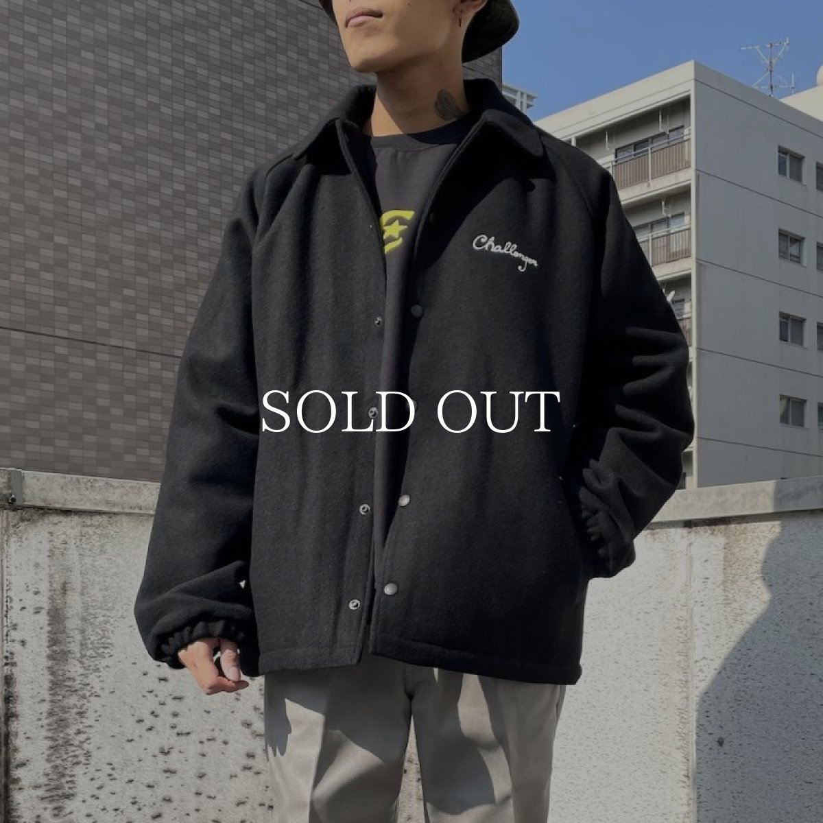 画像8: CHALLENGER  MELTON CLUB JACKET (BLACK) (8)