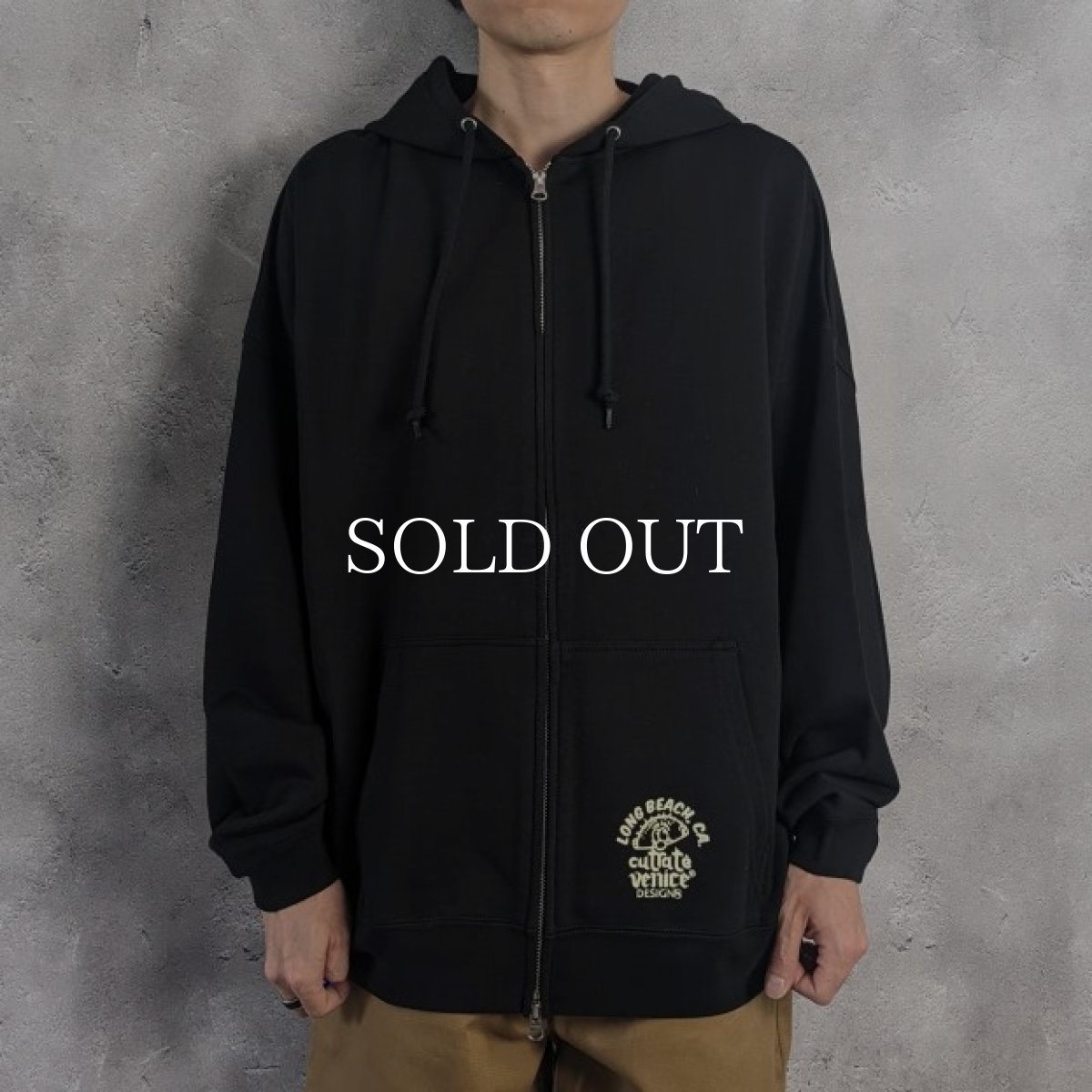 画像7: CUTRATE  ×VENICE8 COFFEE HOUSE CR CHERRY BOMB ZIP HOODIE (ASH GRAY) (7)