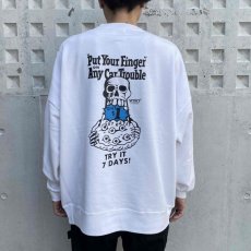 画像8: CUTRATE  ×VENICE8 COFFEE HOUSE P.Y.F DROP SHOULDER CREW NECK SWEAT (WHITE) (8)