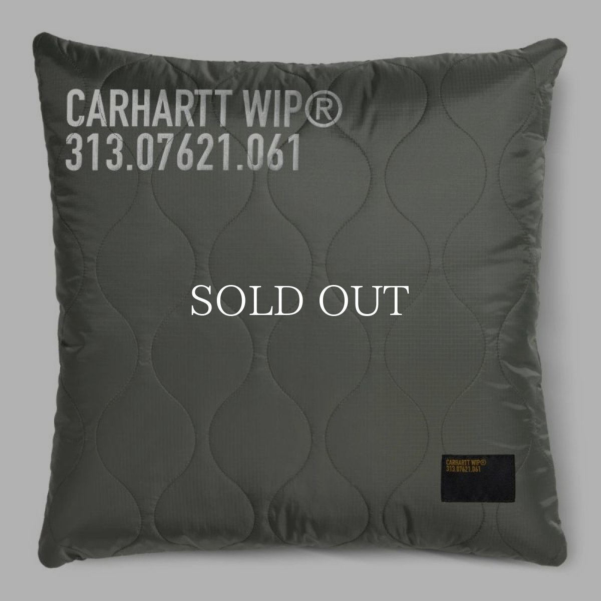 画像1: CARHARTT WIP  TOUR QUILTED PILLOW (Smoke Green / Reflective) (1)