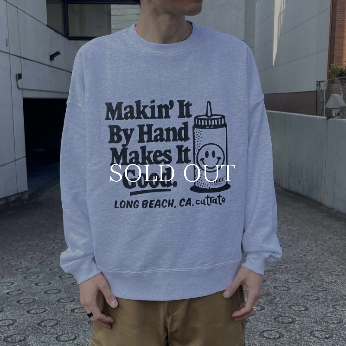 画像7: CUTRATE  ×VENICE8 COFFEE HOUSE SMILEY FACE DISPENSER DROP CREW NECK SWEAT (GREEN) (7)