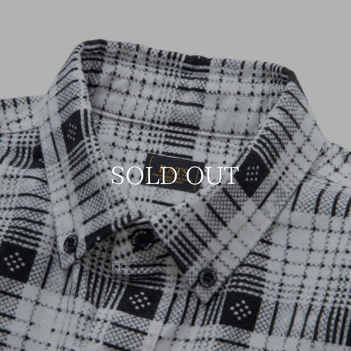 画像3: RATS  B.D PRINT FLANNEL CHECK SHIRT (WHITE CHECK) (3)
