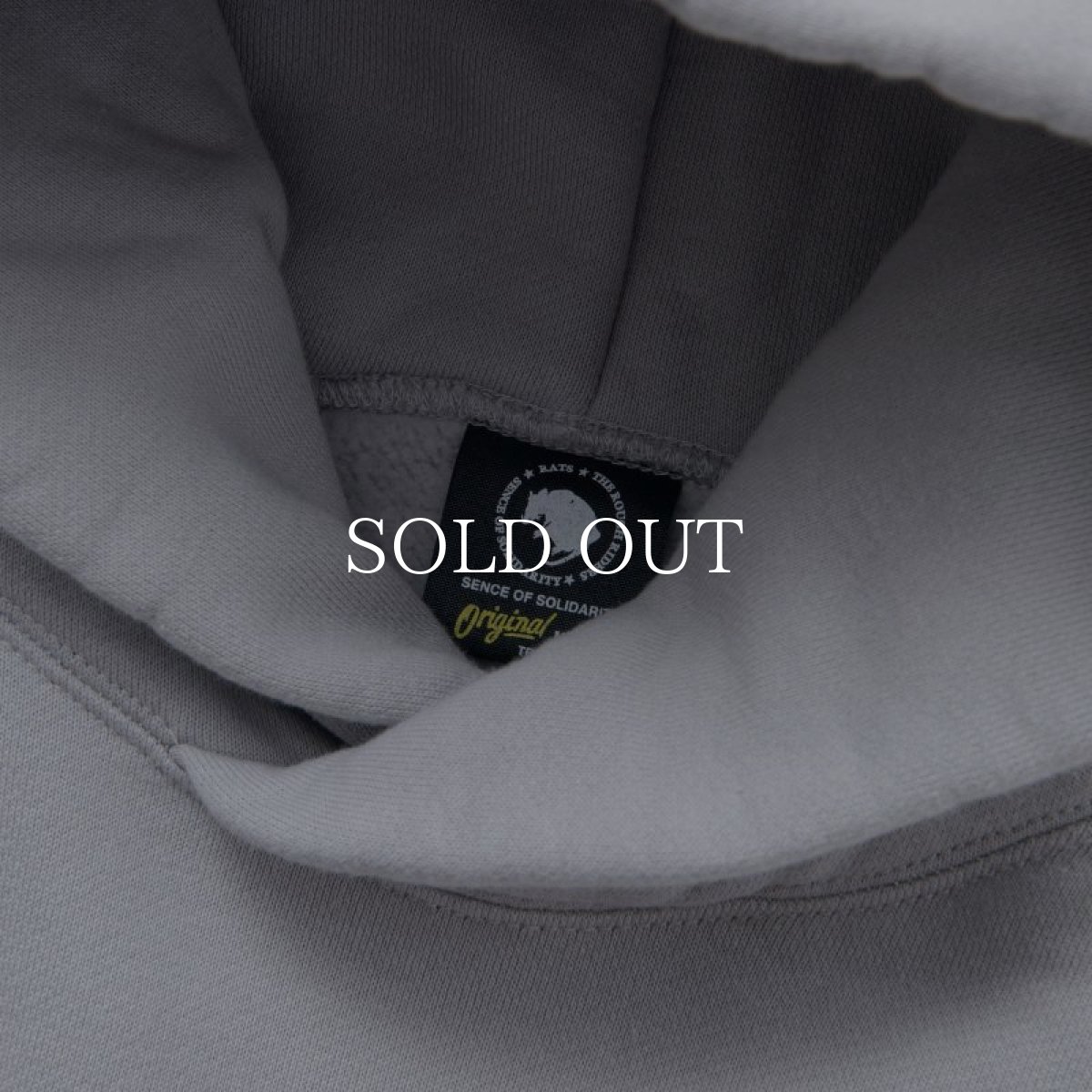 画像4: RATS  CROSS NECK HOODIE BAR TAG (GRAY) (4)