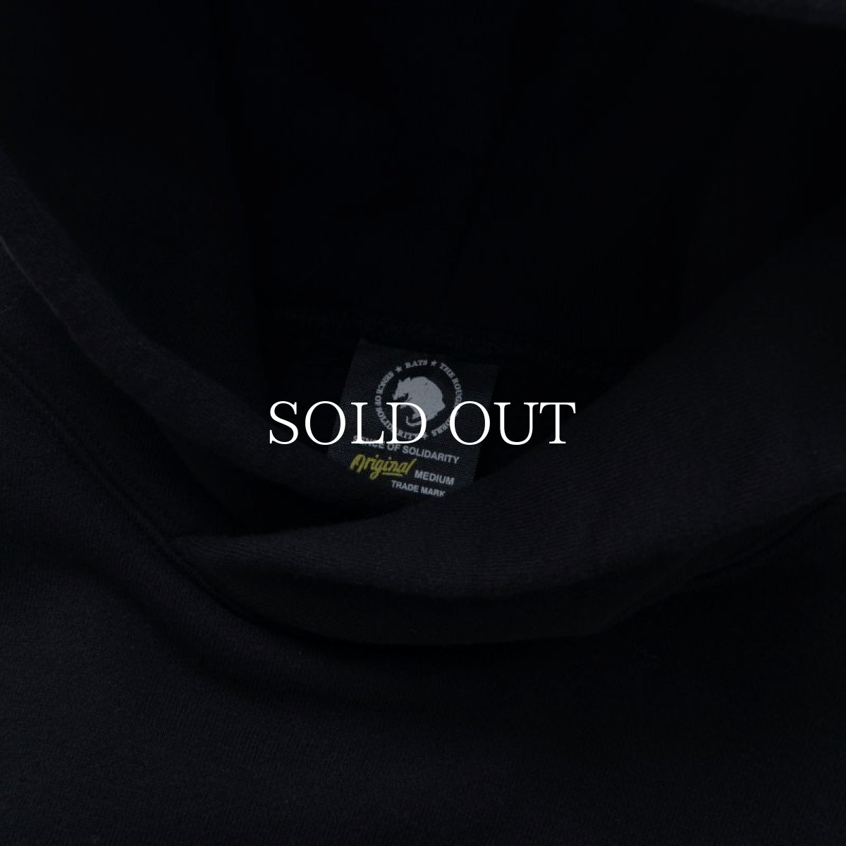 画像3: RATS  CROSS NECK HOODIE BOLT (BLACK) (3)