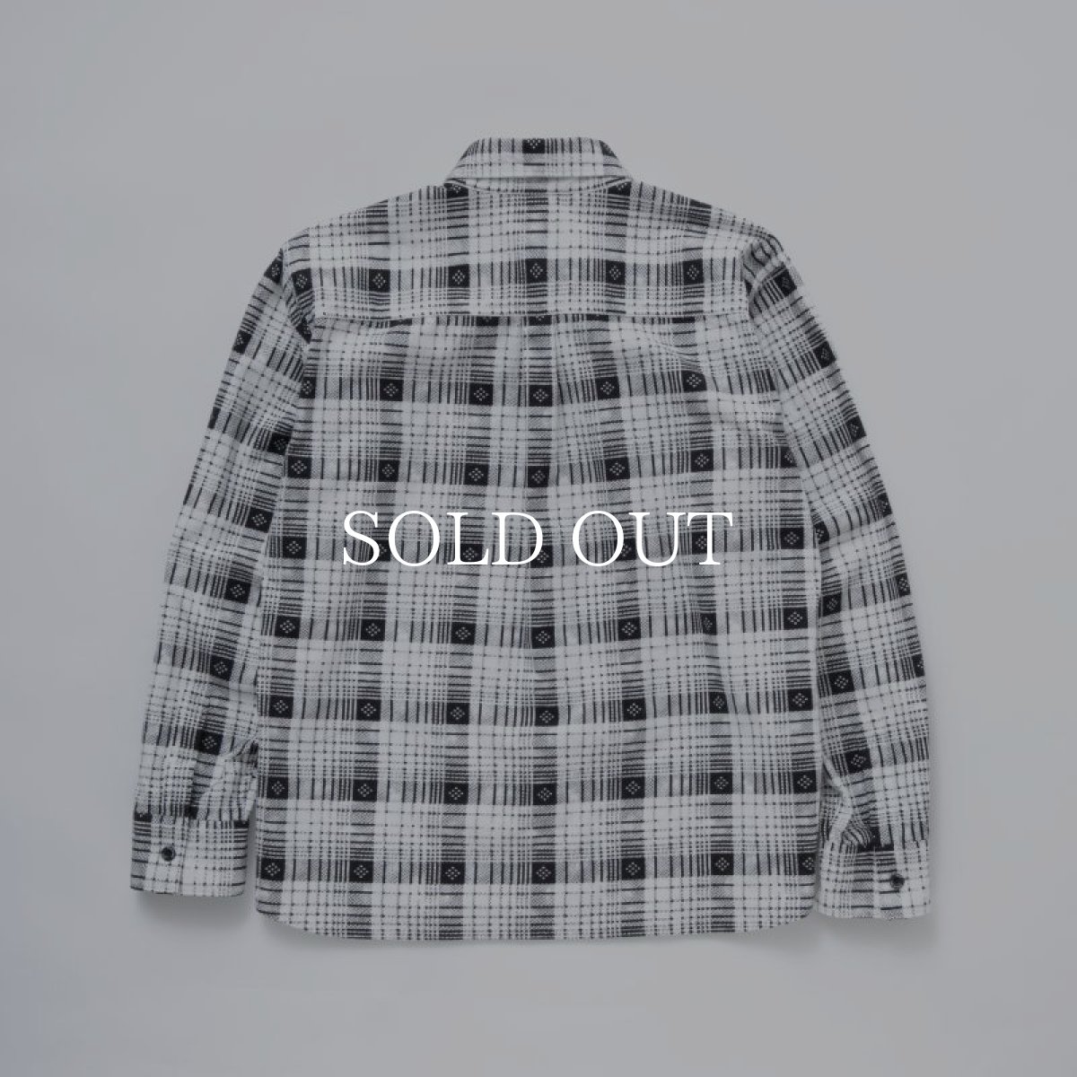 画像2: RATS  B.D PRINT FLANNEL CHECK SHIRT (WHITE CHECK) (2)