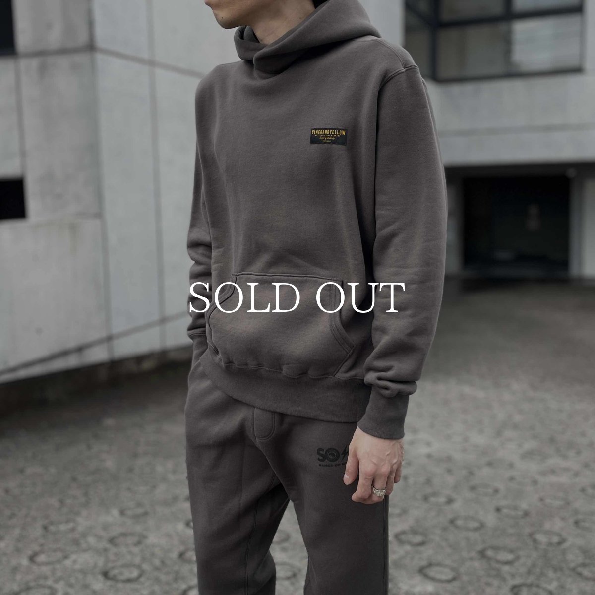 画像5: RATS  CROSS NECK HOODIE BAR TAG (GRAY) (5)