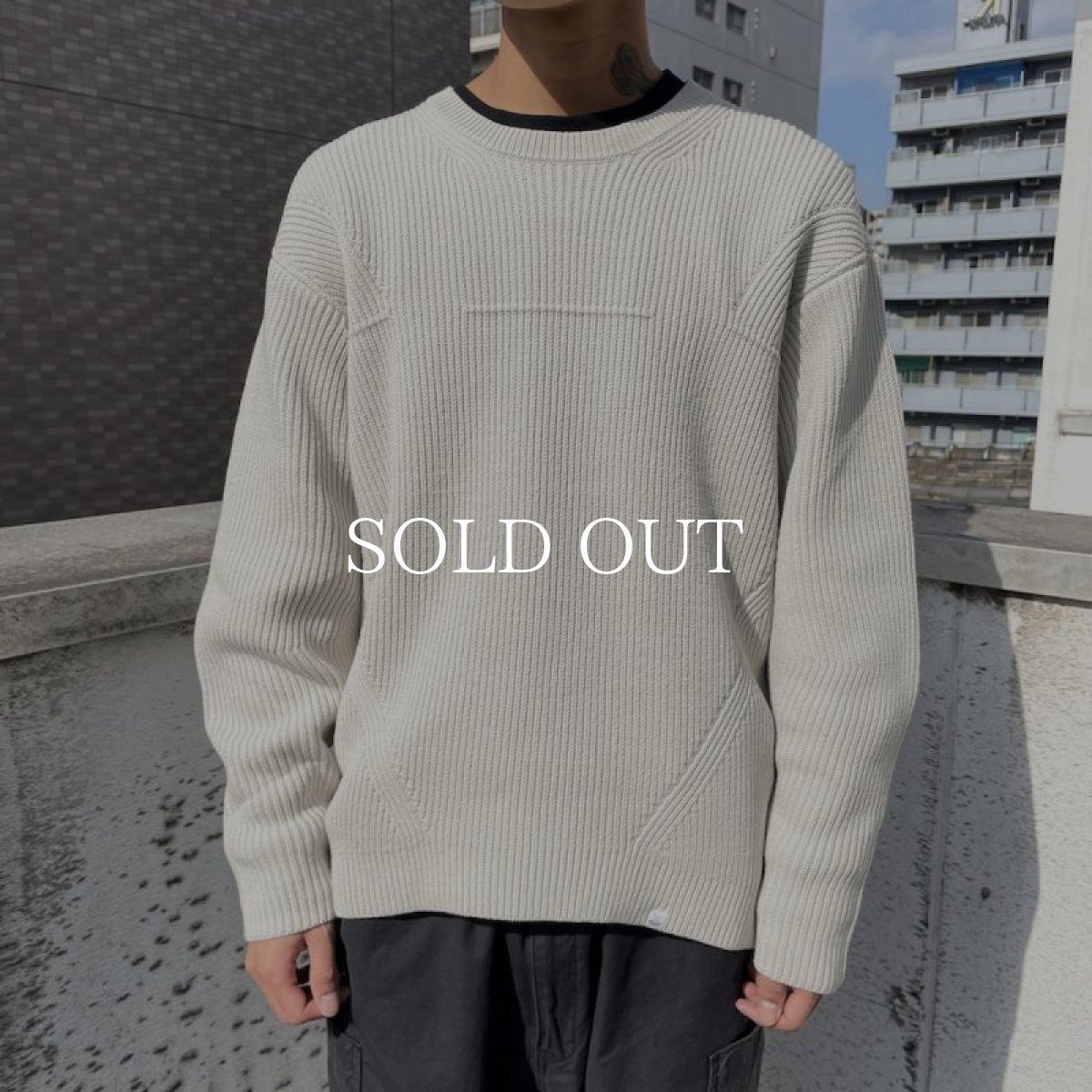 画像6: MAGIC STICK  3D MOTO Rib Crew Knit (Green Tea) (6)