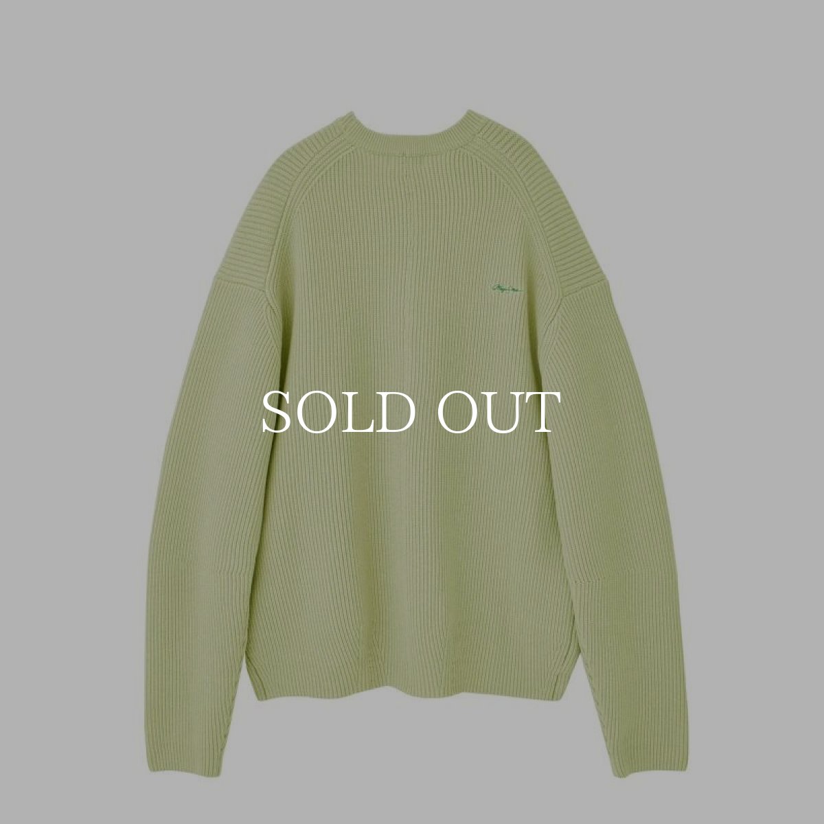 画像2: MAGIC STICK  3D MOTO Rib Crew Knit (Green Tea) (2)