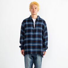 画像3: APPLEBUM  L/S Half Zip Nel Shirt (Blue) (3)