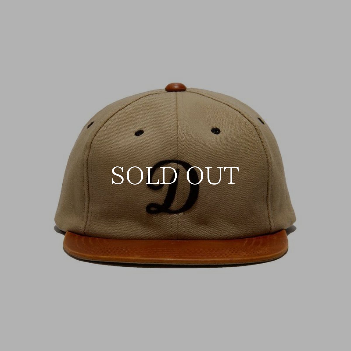 画像2: THE H.W.DOG&CO.  2 TONE LEATHER COTTON CAP (BEIGE) (2)