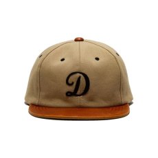 画像2: THE H.W.DOG&CO.  2 TONE LEATHER COTTON CAP (BEIGE) (2)