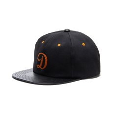 画像1: THE H.W.DOG&CO.  2 TONE LEATHER COTTON CAP (BLACK) (1)