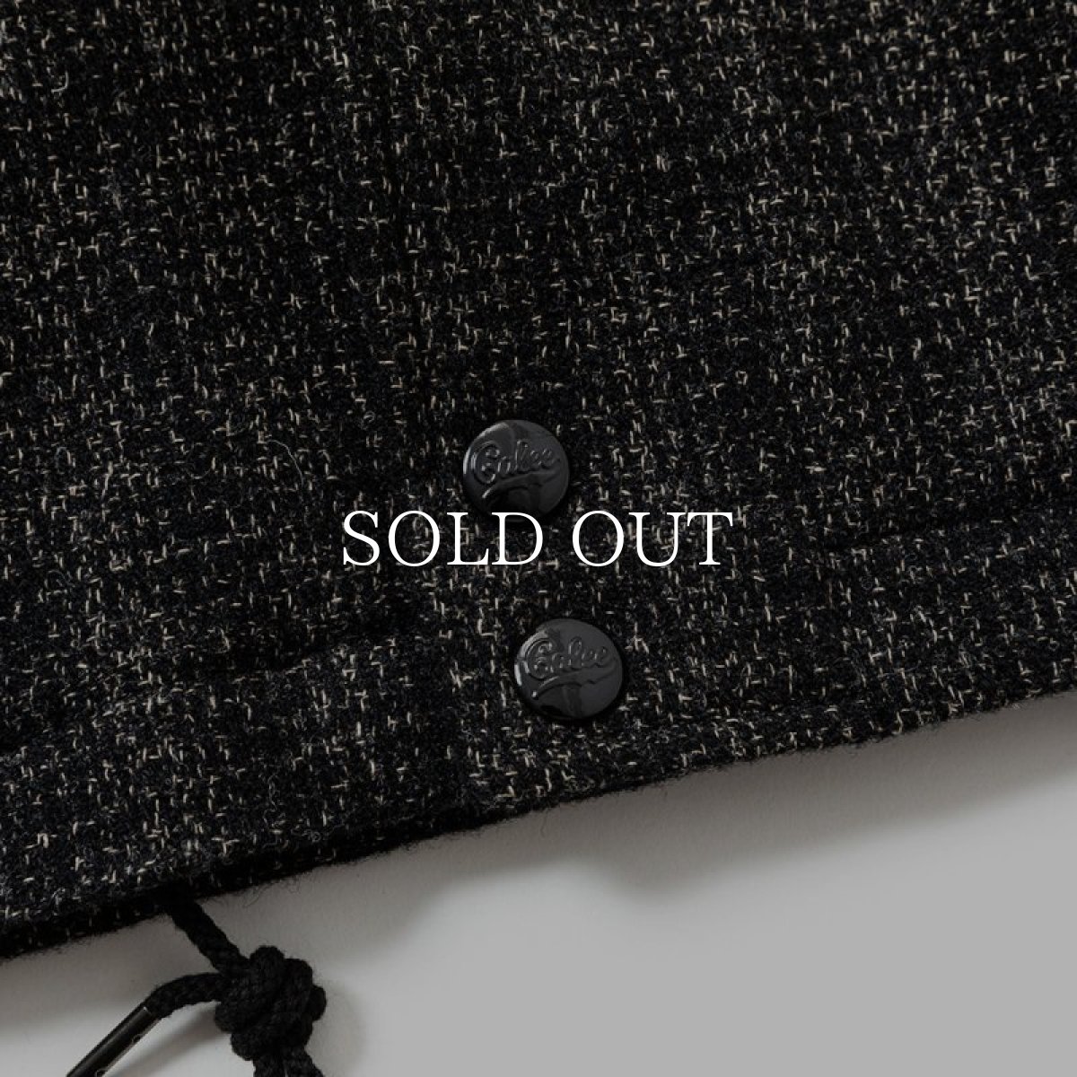 画像4: CALEE  WOOL TWEED STAND JACKET ＜BRITISH WOOL＞ (BLACK) (4)