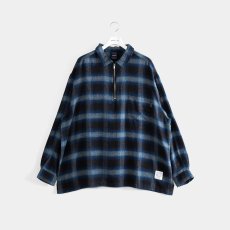 画像1: APPLEBUM  L/S Half Zip Nel Shirt (Blue) (1)