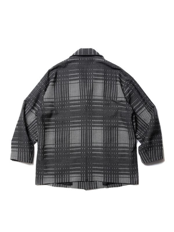 COOTIE Jacquard Check Wool Short Chester Coat (Black) CTE