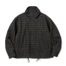 画像1: CALEE  WOOL TWEED STAND JACKET ＜BRITISH WOOL＞ (BLACK) (1)