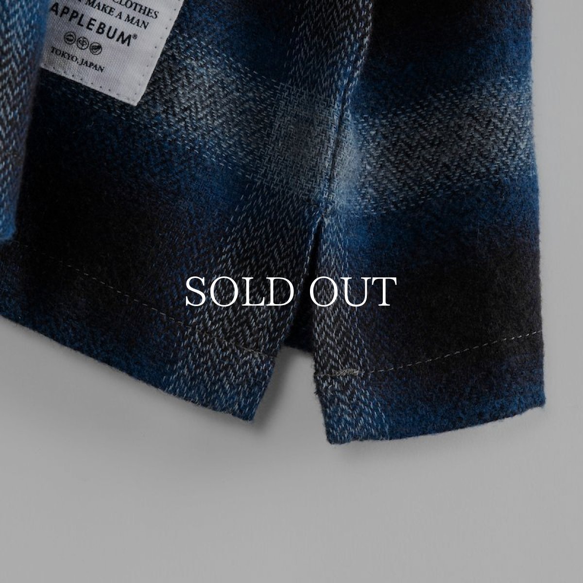 画像11: APPLEBUM  L/S Half Zip Nel Shirt (Blue) (11)