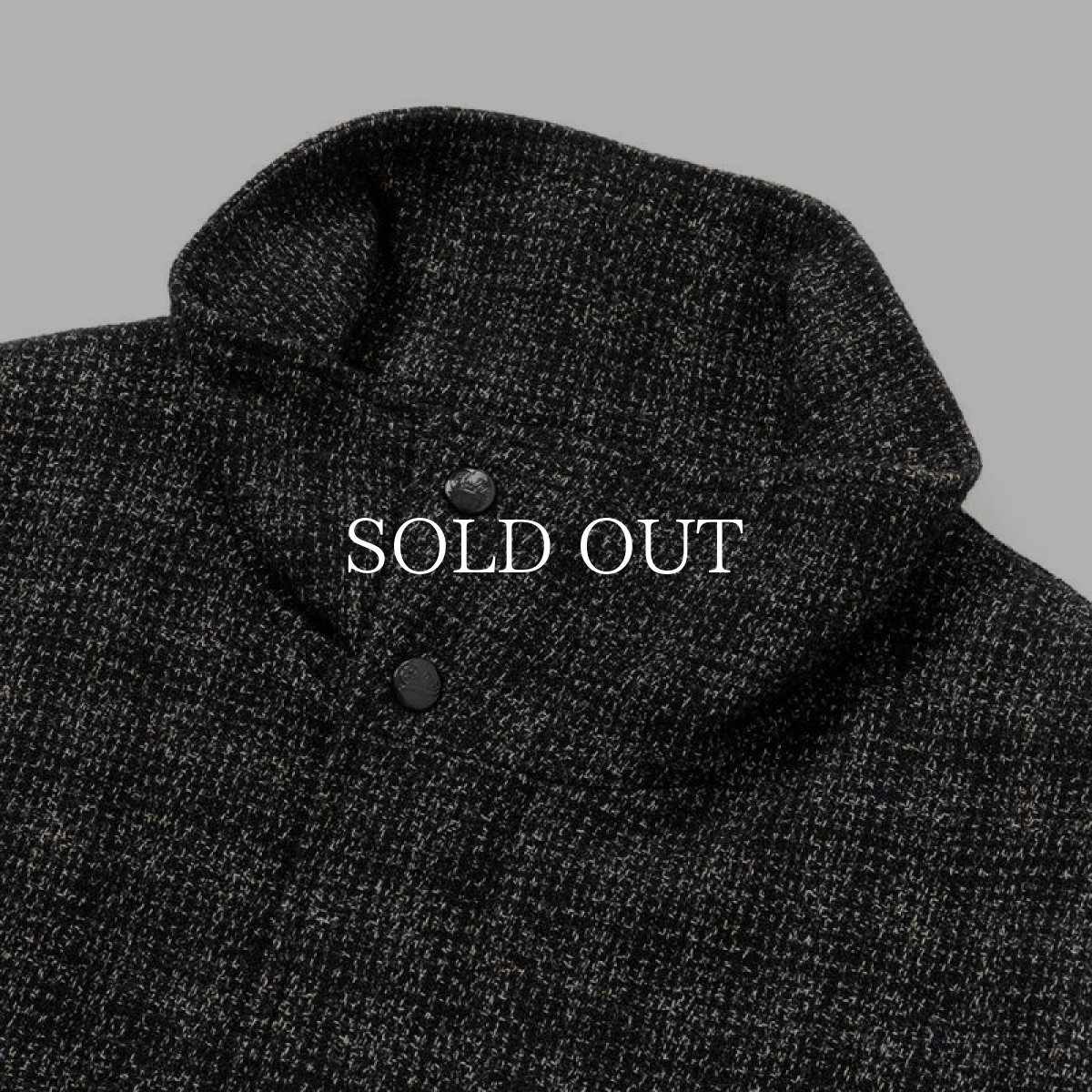 画像3: CALEE  WOOL TWEED STAND JACKET ＜BRITISH WOOL＞ (BLACK) (3)