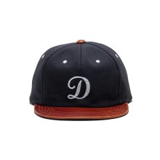 画像2: THE H.W.DOG&CO.  2 TONE LEATHER COTTON CAP (NAVY) (2)