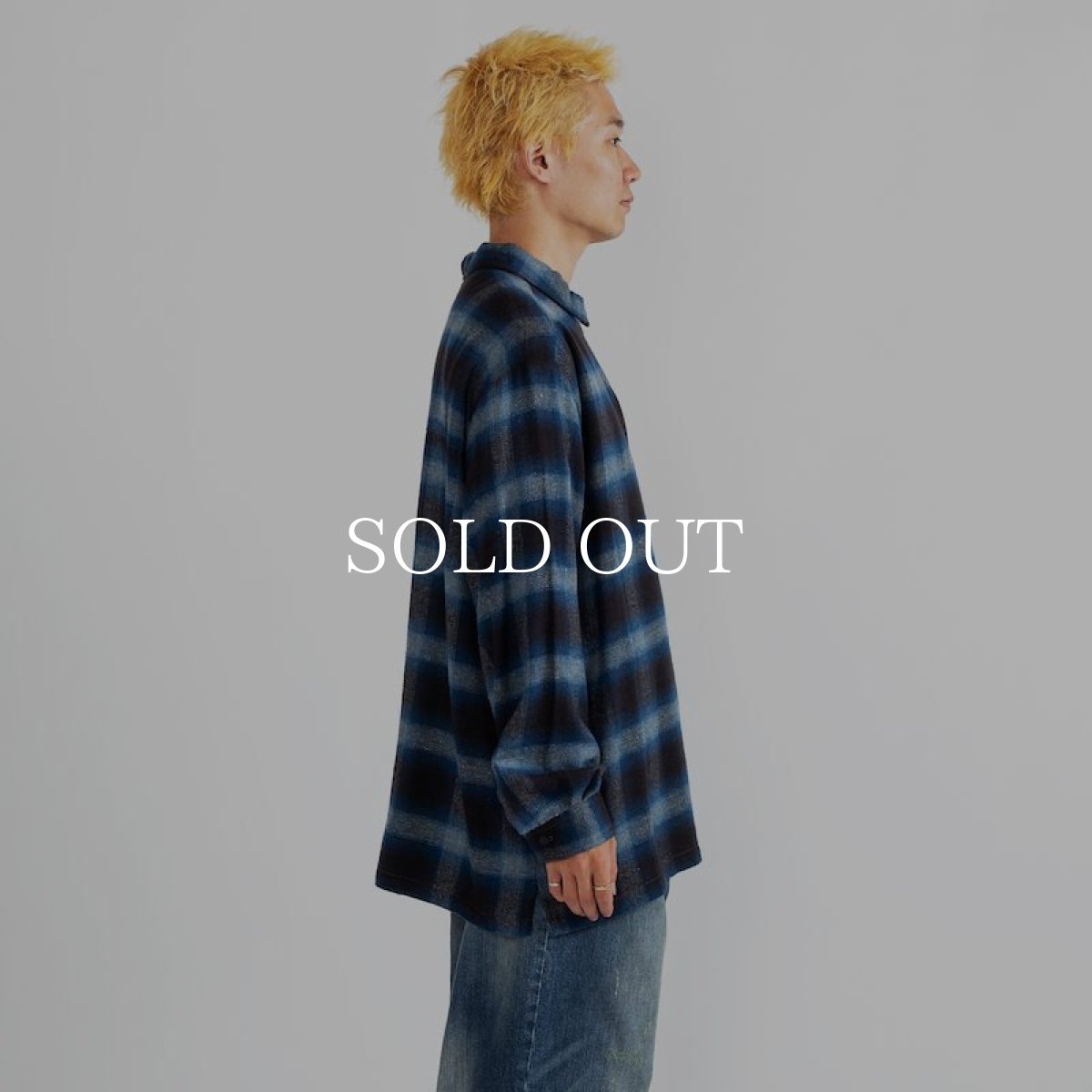 画像4: APPLEBUM  L/S Half Zip Nel Shirt (Blue) (4)