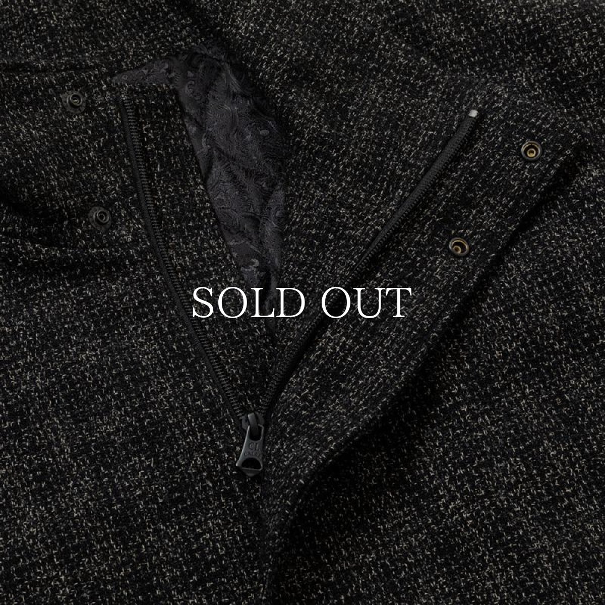 画像6: CALEE  WOOL TWEED STAND JACKET ＜BRITISH WOOL＞ (BLACK) (6)