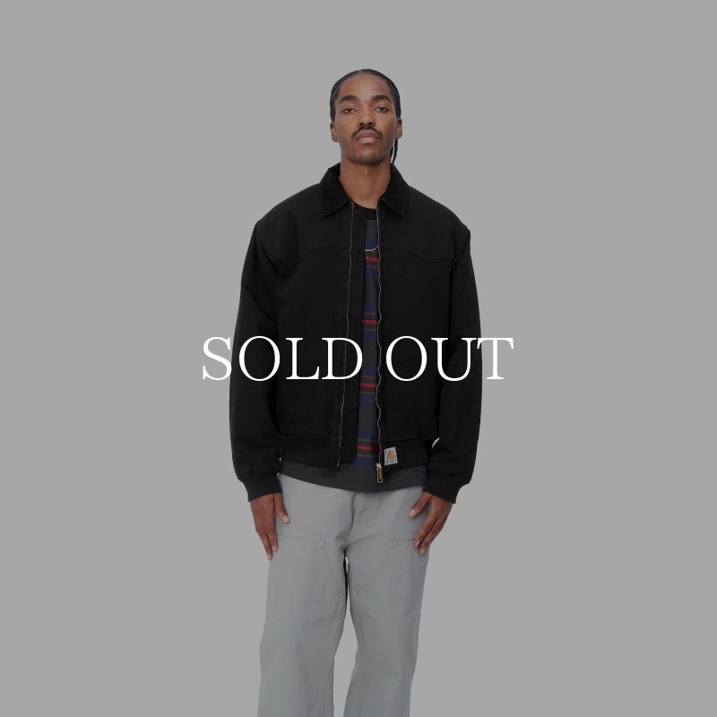 CARHARTT WIP OG SANTA FE JACKET (Black / Black (aged canvas