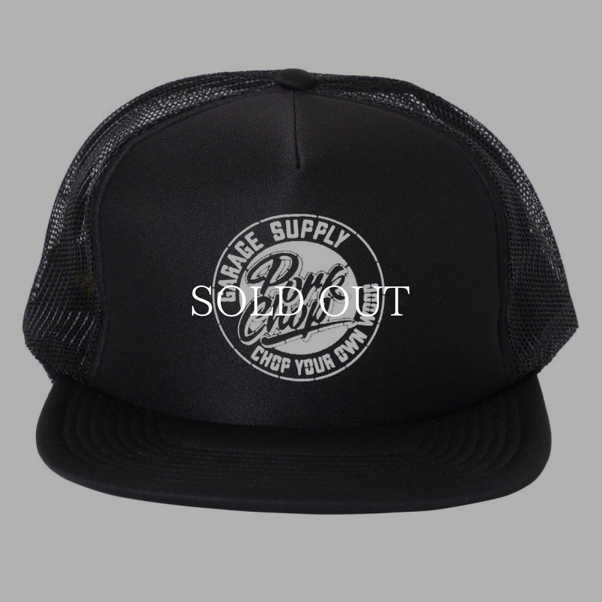 画像1: PORKCHOP GARAGE SUPPLY  STENCIL CS MESH CAP (BLACK) (1)