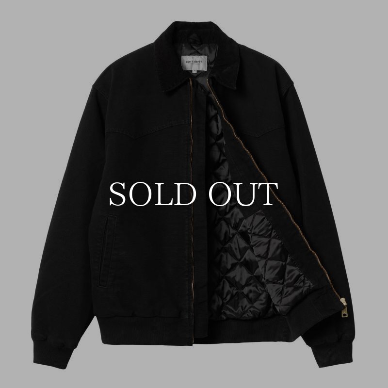 CARHARTT WIP OG SANTA FE JACKET (Black / Black (aged canvas